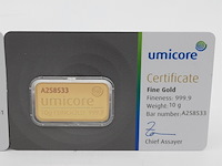 2x goudbaar, 10 gram, umicore - afbeelding 2 van  5