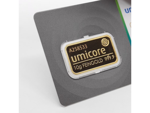 2x goudbaar, 10 gram, umicore - afbeelding 3 van  5