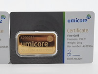 2x goudbaar, 20 gram, umicore - afbeelding 3 van  7