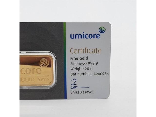 2x goudbaar, 20 gram, umicore - afbeelding 5 van  7