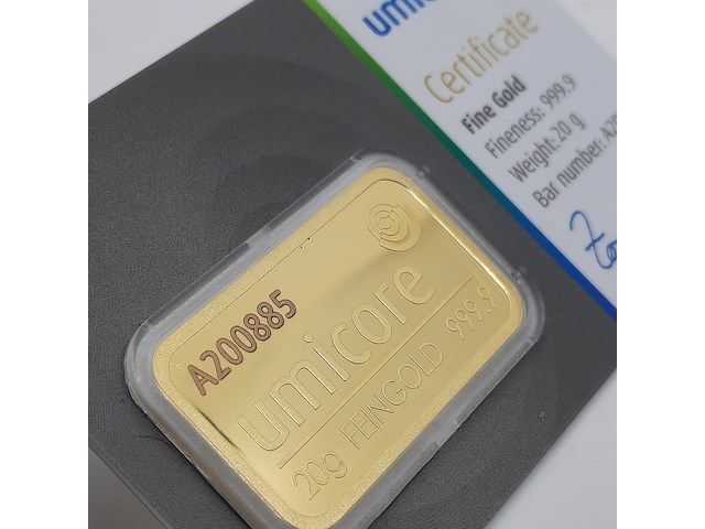 2x goudbaar, 20 gram, umicore - afbeelding 6 van  7