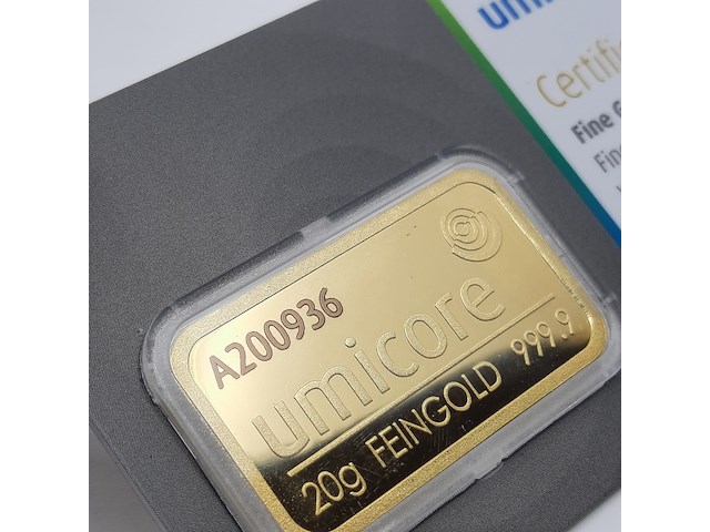 2x goudbaar, 20 gram, umicore - afbeelding 7 van  7
