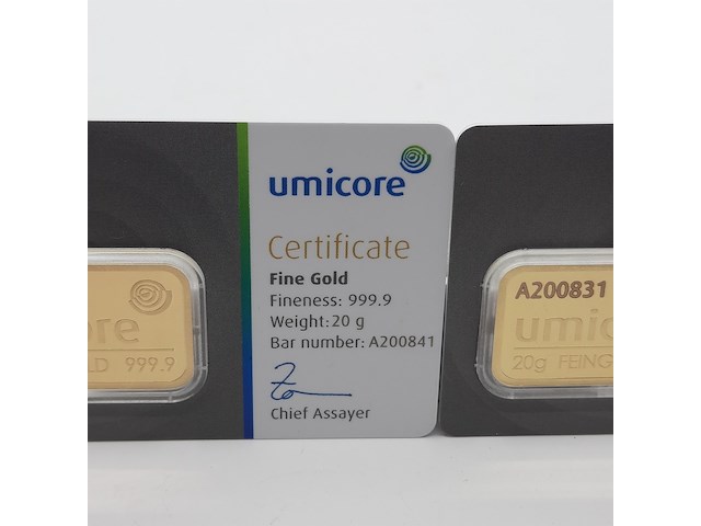 2x goudbaar, 20 gram, umicore - afbeelding 4 van  7