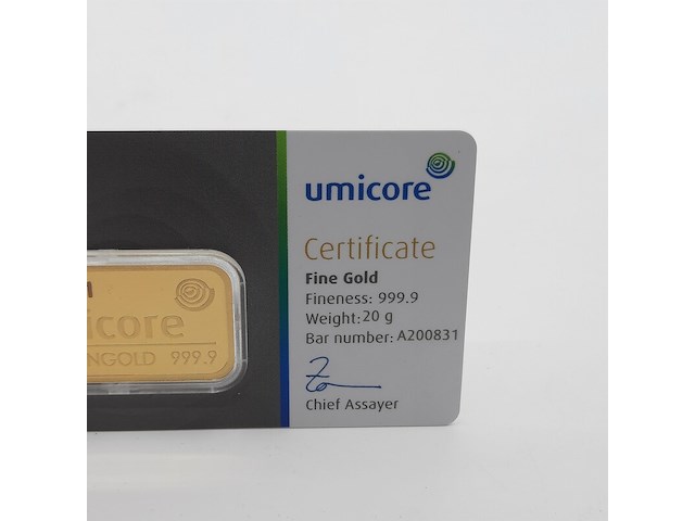 2x goudbaar, 20 gram, umicore - afbeelding 5 van  7