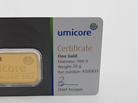 2x goudbaar, 20 gram, umicore - afbeelding 5 van  7