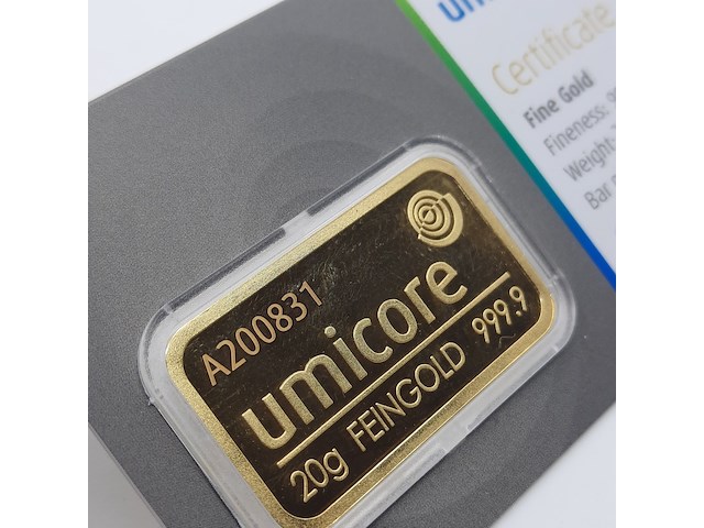 2x goudbaar, 20 gram, umicore - afbeelding 6 van  7