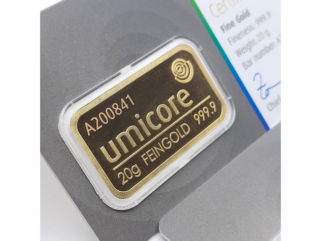 2x goudbaar, 20 gram, umicore - afbeelding 7 van  7