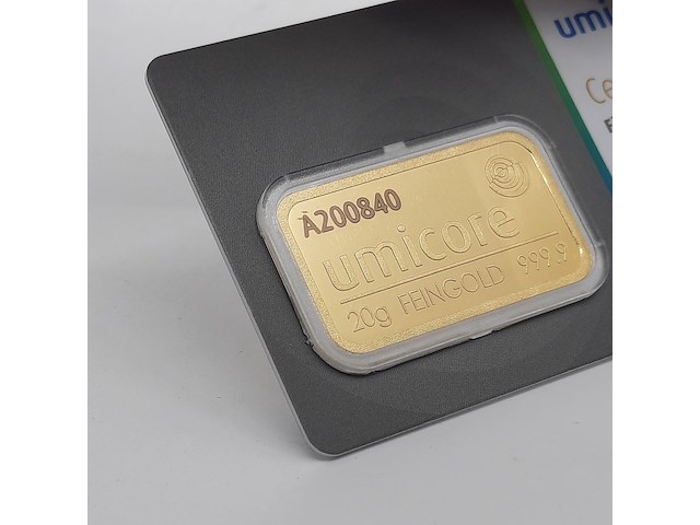2x goudbaar, 20 gram, umicore - afbeelding 3 van  5