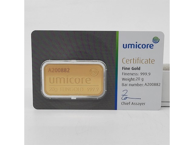 2x goudbaar, 20 gram, umicore - afbeelding 4 van  5