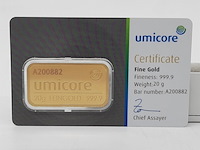 2x goudbaar, 20 gram, umicore - afbeelding 4 van  5