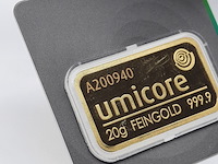 2x goudbaar, 20 gram, umicore - afbeelding 3 van  5