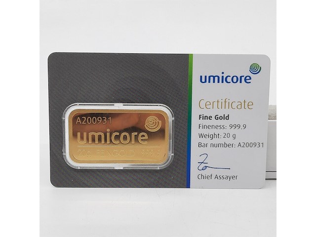 2x goudbaar, 20 gram, umicore - afbeelding 4 van  5