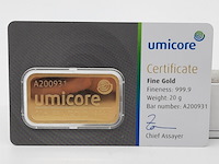 2x goudbaar, 20 gram, umicore - afbeelding 4 van  5