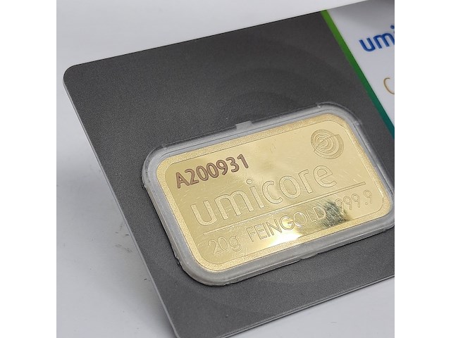 2x goudbaar, 20 gram, umicore - afbeelding 5 van  5