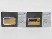 2x goudbaar, 20 gram, umicore - afbeelding 1 van  5