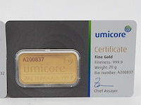 2x goudbaar, 20 gram, umicore - afbeelding 2 van  5