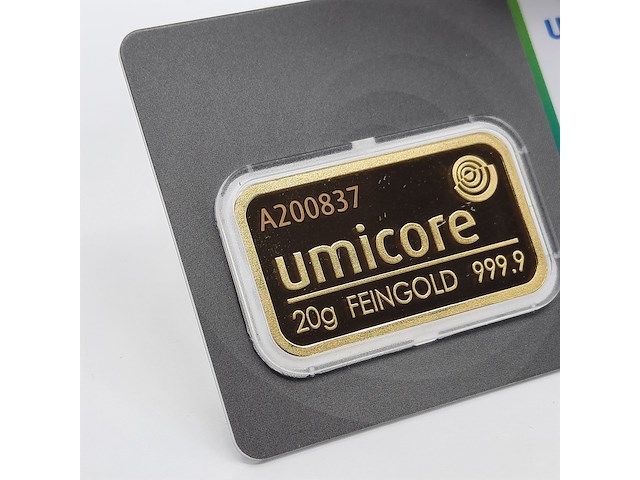2x goudbaar, 20 gram, umicore - afbeelding 3 van  5