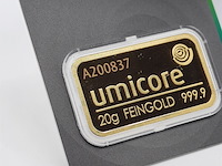 2x goudbaar, 20 gram, umicore - afbeelding 3 van  5