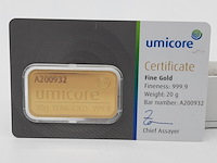 2x goudbaar, 20 gram, umicore - afbeelding 4 van  5