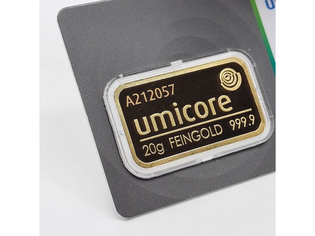 2x goudbaar, 20 gram, umicore - afbeelding 3 van  5
