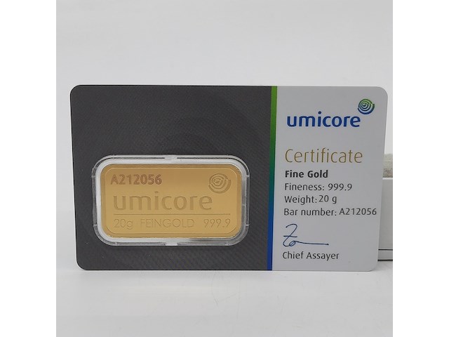 2x goudbaar, 20 gram, umicore - afbeelding 4 van  5