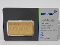 2x goudbaar, 20 gram, umicore - afbeelding 4 van  5