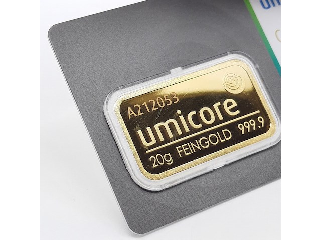 2x goudbaar, 20 gram, umicore - afbeelding 3 van  5