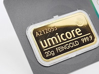 2x goudbaar, 20 gram, umicore - afbeelding 3 van  5