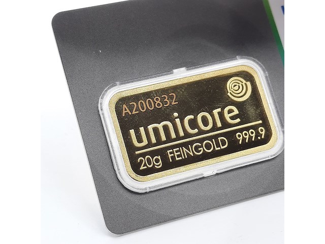 2x goudbaar, 20 gram, umicore - afbeelding 5 van  5