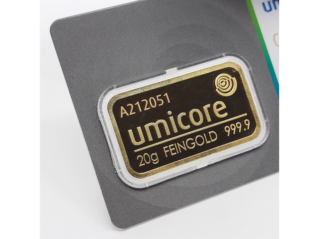 2x goudbaar, 20 gram, umicore - afbeelding 3 van  5