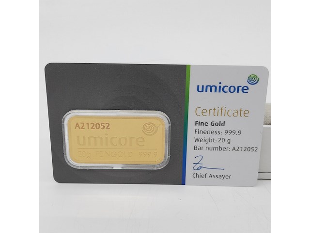 2x goudbaar, 20 gram, umicore - afbeelding 4 van  5