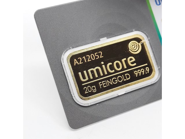 2x goudbaar, 20 gram, umicore - afbeelding 5 van  5