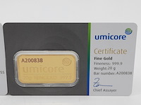 2x goudbaar, 20 gram, umicore - afbeelding 2 van  5
