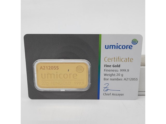 2x goudbaar, 20 gram, umicore - afbeelding 4 van  5
