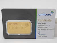 2x goudbaar, 20 gram, umicore - afbeelding 4 van  5