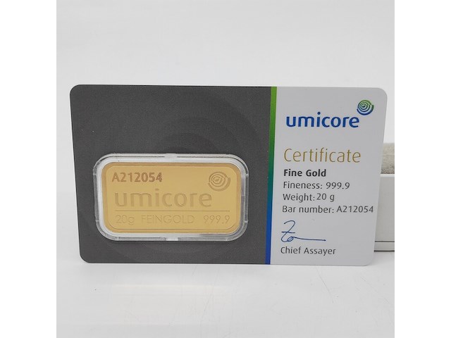 2x goudbaar, 20 gram, umicore - afbeelding 4 van  5