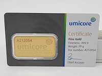 2x goudbaar, 20 gram, umicore - afbeelding 4 van  5