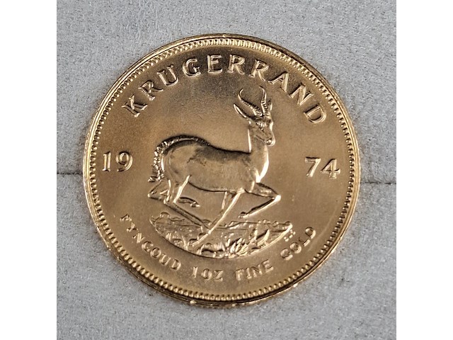 2x gouden munt, south africa, krugerrand, 1974 - afbeelding 4 van  5