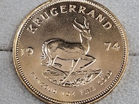 2x gouden munt, south africa, krugerrand, 1974 - afbeelding 2 van  5