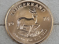 2x gouden munt, south africa, krugerrand, 1974 - afbeelding 4 van  5