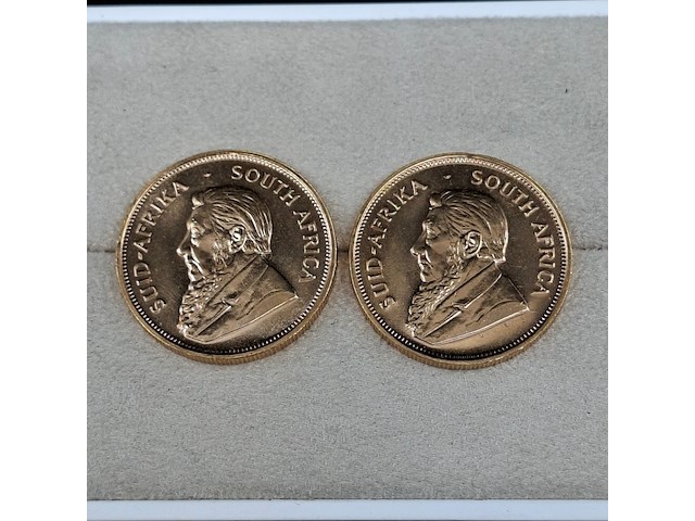 2x gouden munt, south africa, krugerrand, 1974 - afbeelding 3 van  3