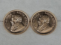 2x gouden munt, south africa, krugerrand, 1974 - afbeelding 3 van  3