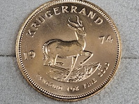 2x gouden munt, south africa, krugerrand, 1974 - afbeelding 2 van  5