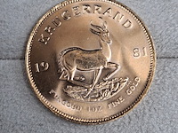 2x gouden munt, south africa, krugerrand, 1981 - afbeelding 2 van  5
