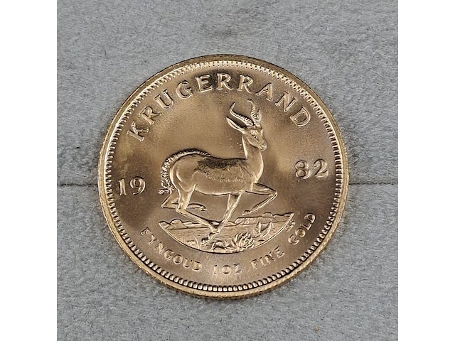 2x gouden munt, south africa, krugerrand, 1982 - afbeelding 2 van  5