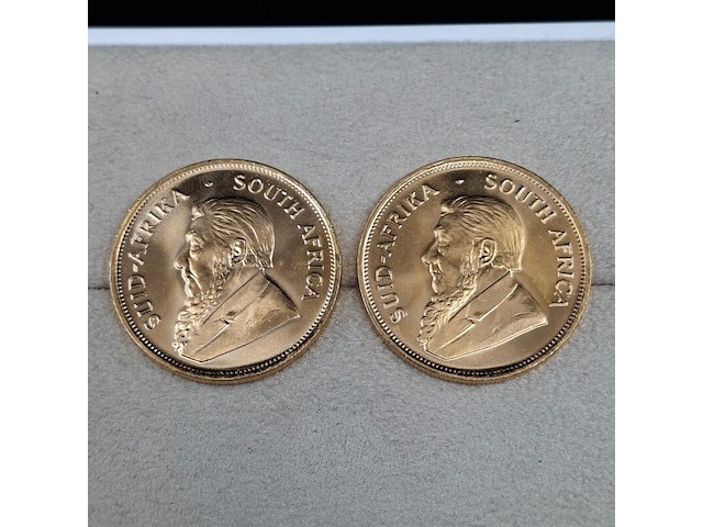 2x gouden munt, south africa, krugerrand, 1983 - afbeelding 2 van  3