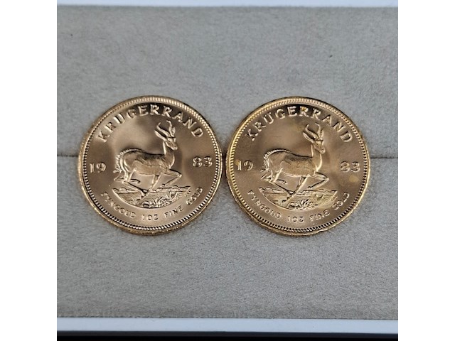 2x gouden munt, south africa, krugerrand, 1983 - afbeelding 2 van  3