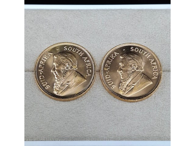 2x gouden munt, south africa, krugerrand, 1983 - afbeelding 3 van  3
