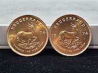 2x gouden munt, south africa, krugerrand - afbeelding 1 van  5
