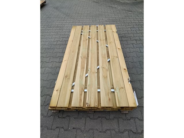 2x grenen tuindeur - afbeelding 1 van  4